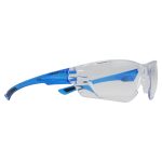 Wedgetail Clear AF lens, Blue arms, metal-free, soft saddle bridge and temple tips