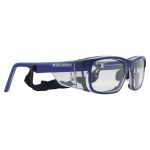 Thunder Blue Frame Clear Lens with Strap and detachable Foam