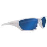 Accused White Frame with Blue Mirror lens