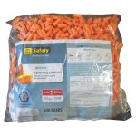 Uncorded Ear Plugs - Orange (Bulk 500 pairs /polybag) Class 5, 27dB