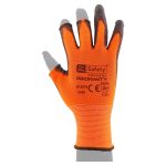 Proximity Semi Fingerless Gloves with Dark Grey PU Palm  EN388: 3121 Small