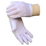 Interlock Liner Gloves - Mens Knitted Cuff 12 Pack