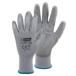 Covert Ops Lite Gloves Grey PU Palm EN388: 4131 2XL