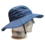 Wide Brim Hat - Navy Blue Medium/Large 100% Cotton