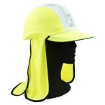 Fitover hat (Standard) for Hard Hats with legionnaire neck flap (Neon Yellow)