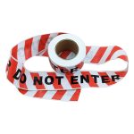 "DANGER DO NOT ENTER" Red/White Barrier Tubular Tape - 50M
