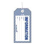 "INFORMATION" Indoor/Card Tags with eyelet and string (Bags of 100)