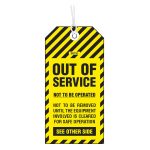 "OUT OF SERVICE" Indoor/Card Tags with eyelet and string (Bags of 100)