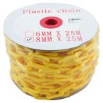 Safety Chain - Yellow (8mm links x 25M) - Roll