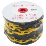 Safety Chain - Yellow/Black (8mm links x 25M) - Roll